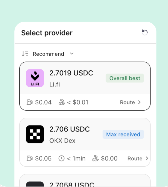 OneKey App代币兑换与交易路由界面